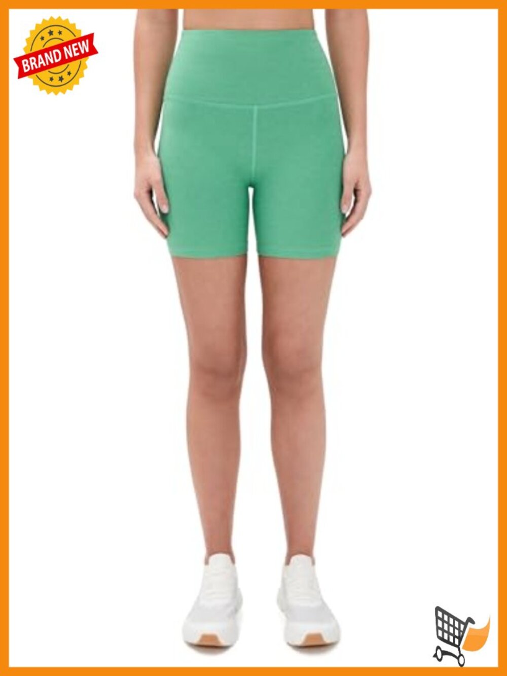 High Rise Bike Shorts with 5" Inseam - Spacedye 4-Way Stretch